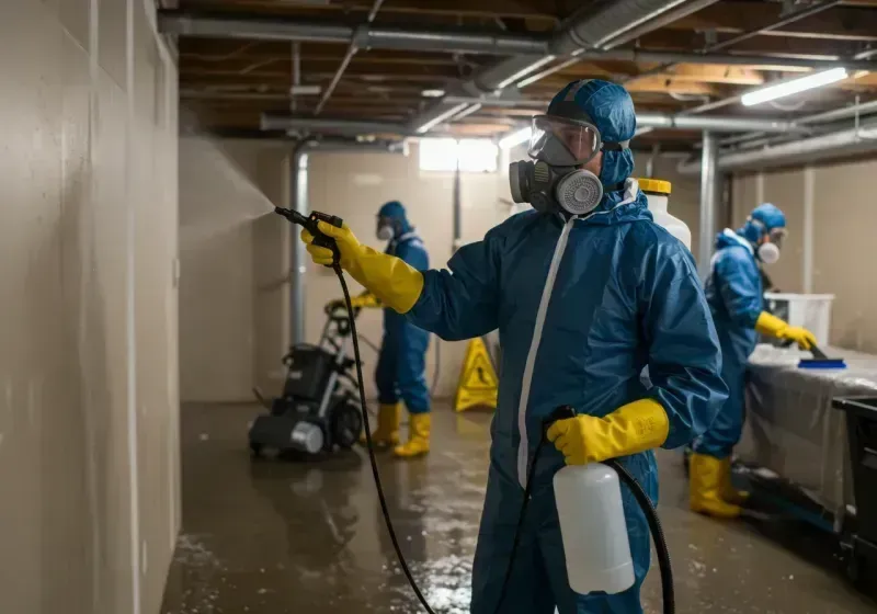 Basement Sanitization and Antimicrobial Treatment process in Mariemont, OH